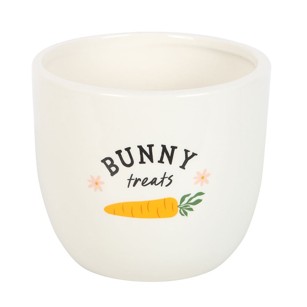 Something Different - Bunny Treats Ceramic Pot Kom - Multicolours